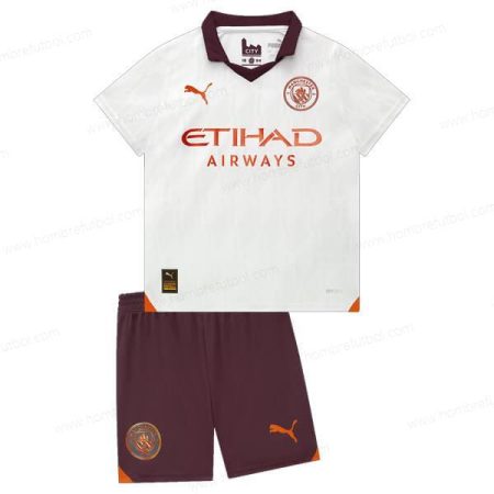 Camiseta Manchester City Niños Kit de Fútbol 23/24 2a Replica