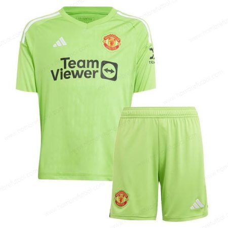 Camiseta Manchester United Goalkeeper Niños Kit de Fútbol 23/24 1a Replica